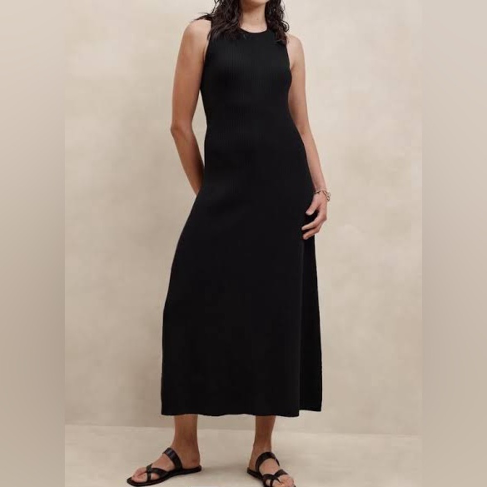 Banana Republic Factory Refined Ribbed Midi Sweater Dress